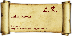 Luka Kevin névjegykártya